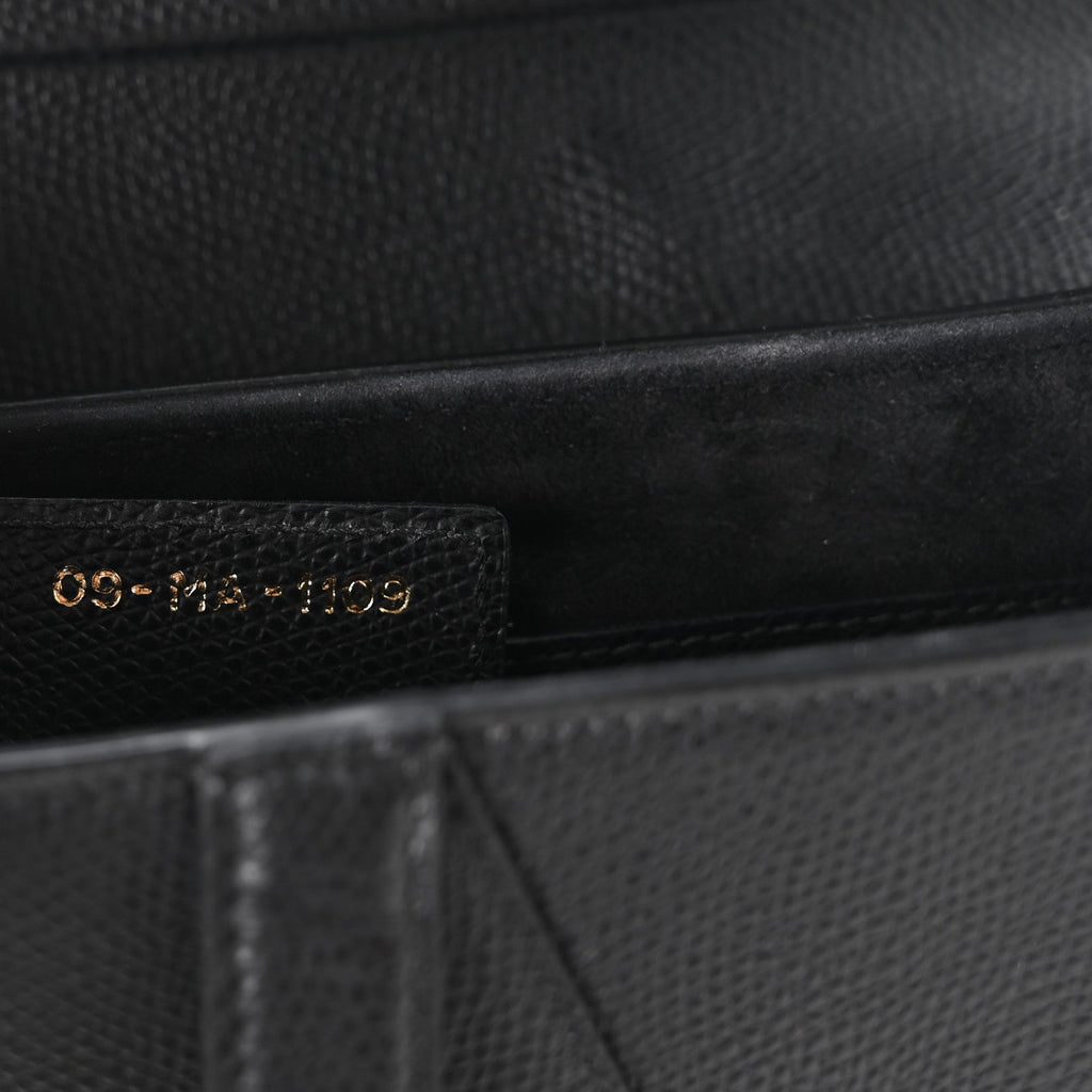 Grained Calfskin Saddle Bag Black