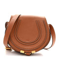 Calfskin Mini Marcie Round Crossbody Bag Tan