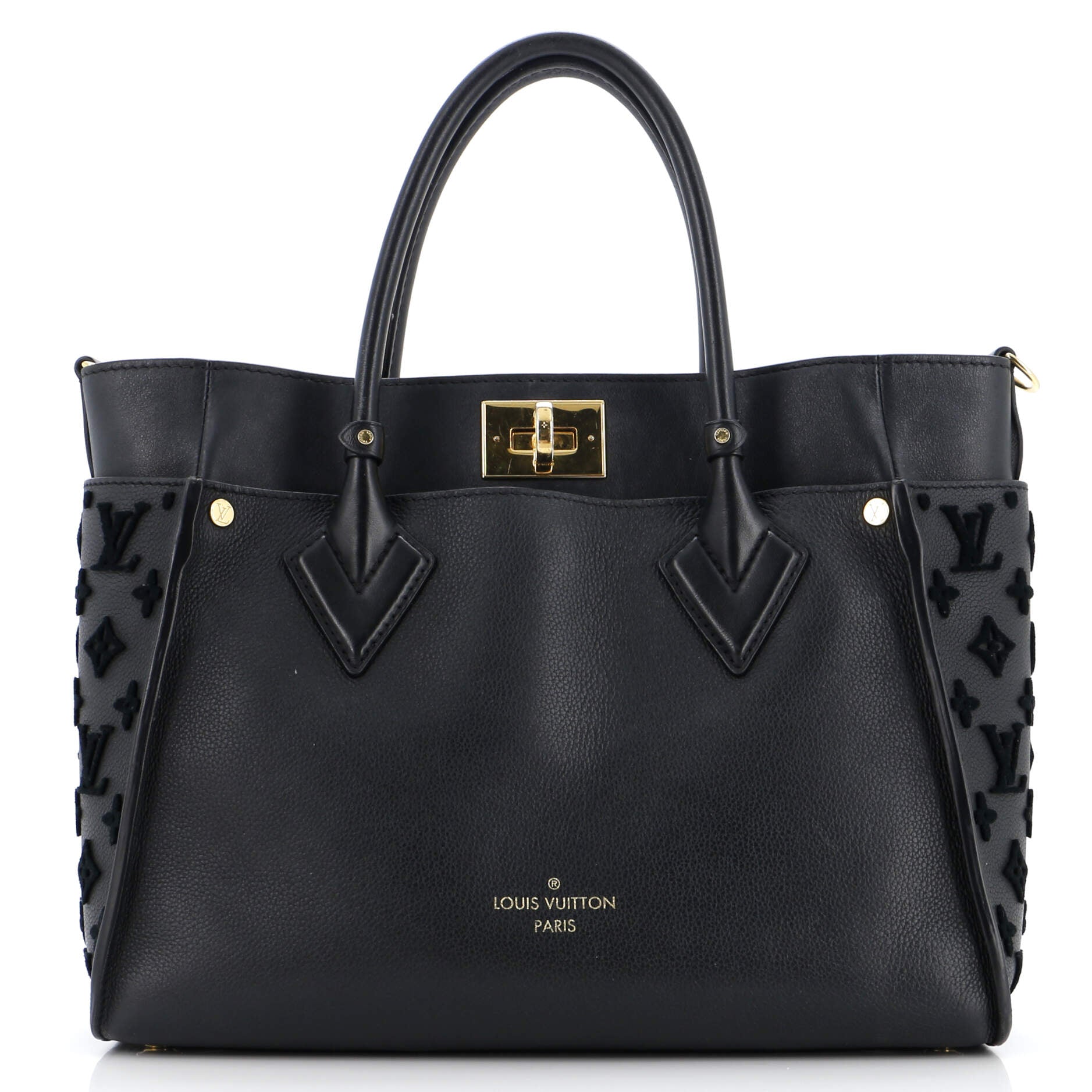 Louis Vuitton On My Side Tote Monogram Tuffetage Leather MM