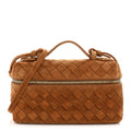 Suede Intrecciato Bang Bang Vanity Case Amber