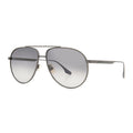 Victoria Beckham Sunglasses Aviator Full Rim, Silver Frame and Brown Lens VB242S042