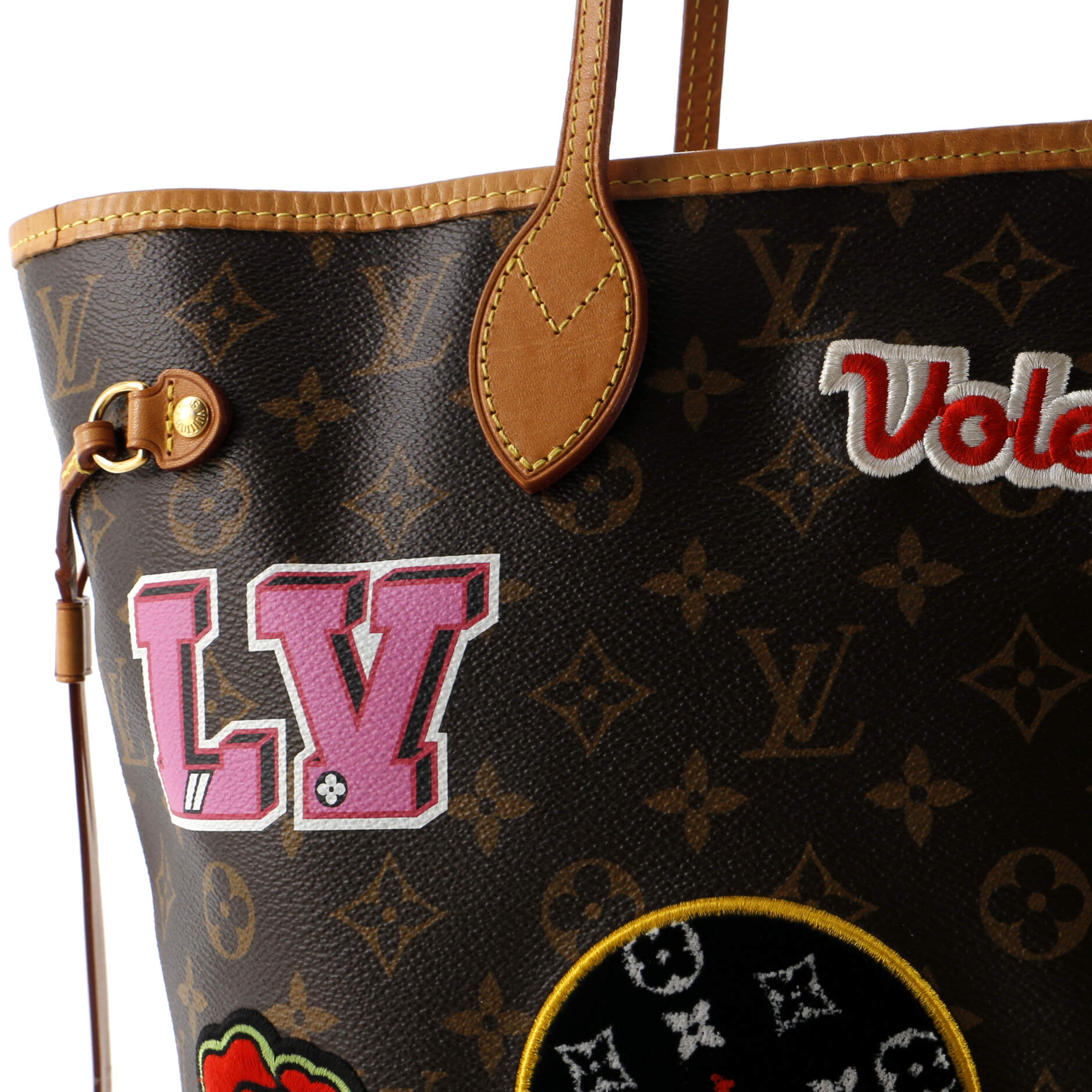 Louis Vuitton Neverfull NM Tote Limited Edition Patches Monogram Canvas MM