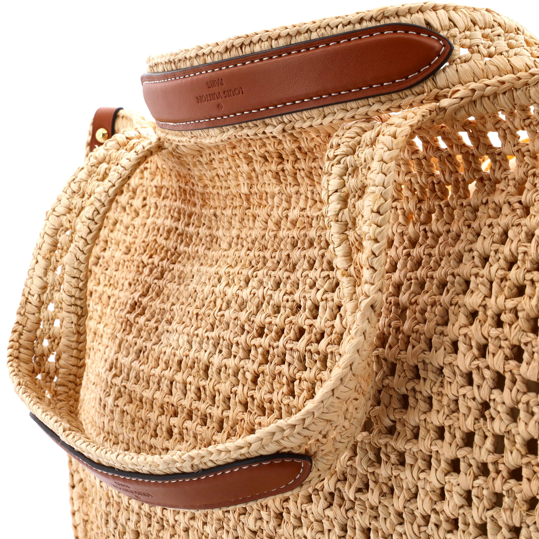 Louis Vuitton OnTheGo Tote Crochet Raffia with Leather MM