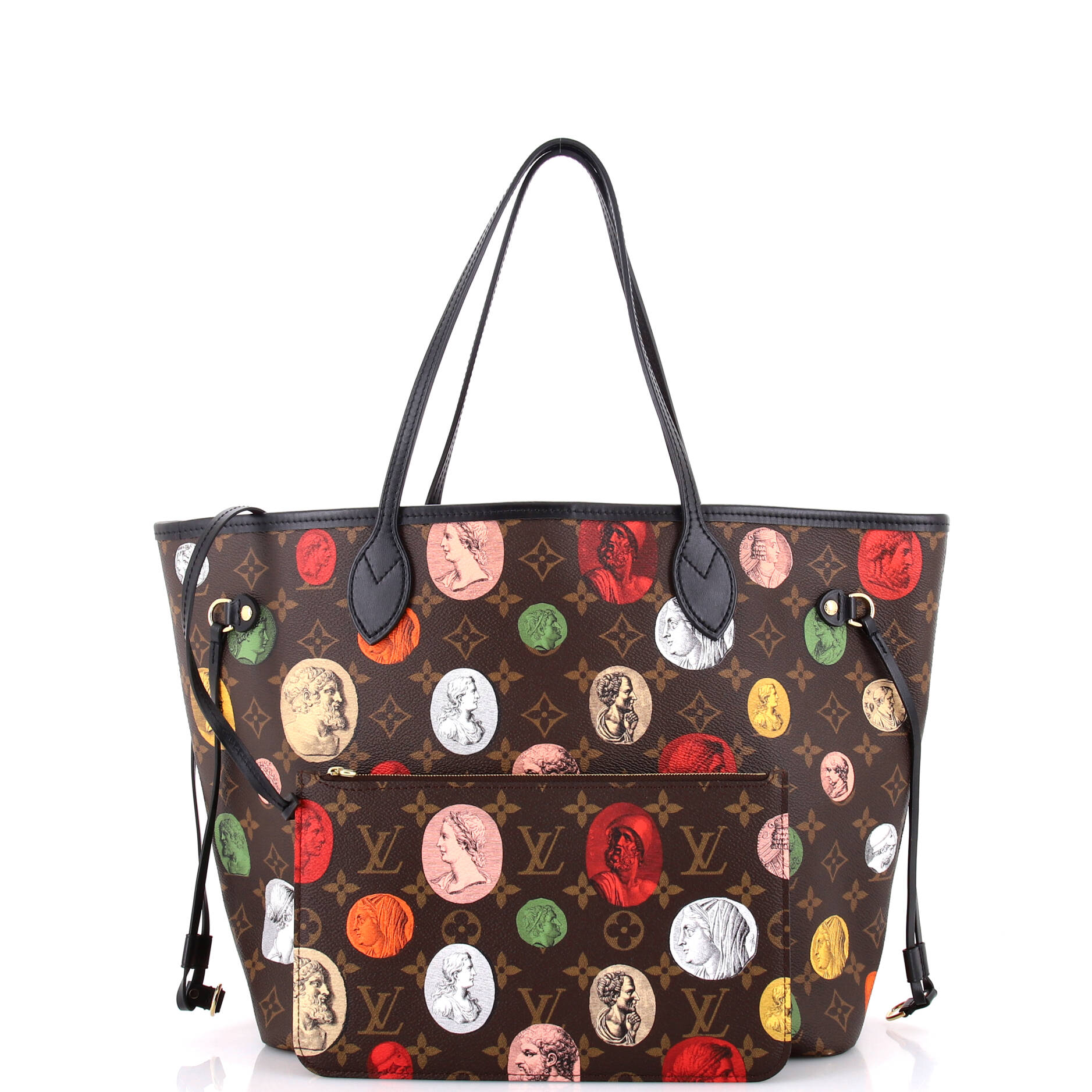 Louis Vuitton Neverfull NM Tote Limited Edition Fornasetti Cameo Monogram Canvas MM