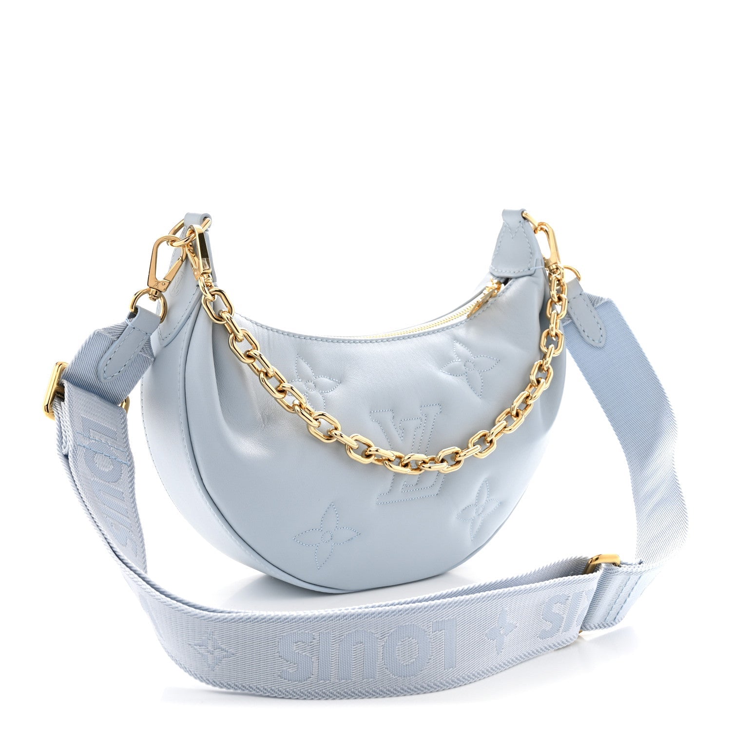 Calfskin Bubblegram Over The Moon Ice Blue