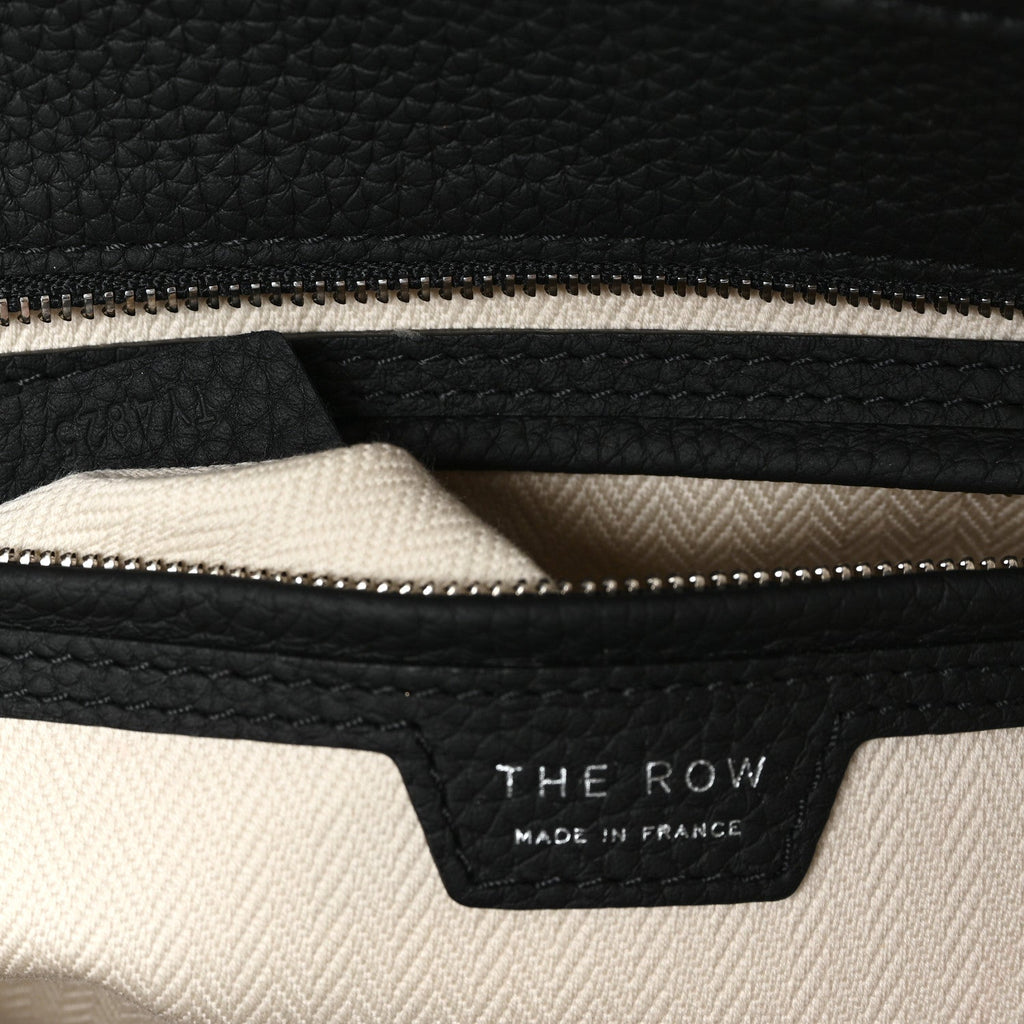 Grained Calfskin Marlo 12 Tote Bag Black