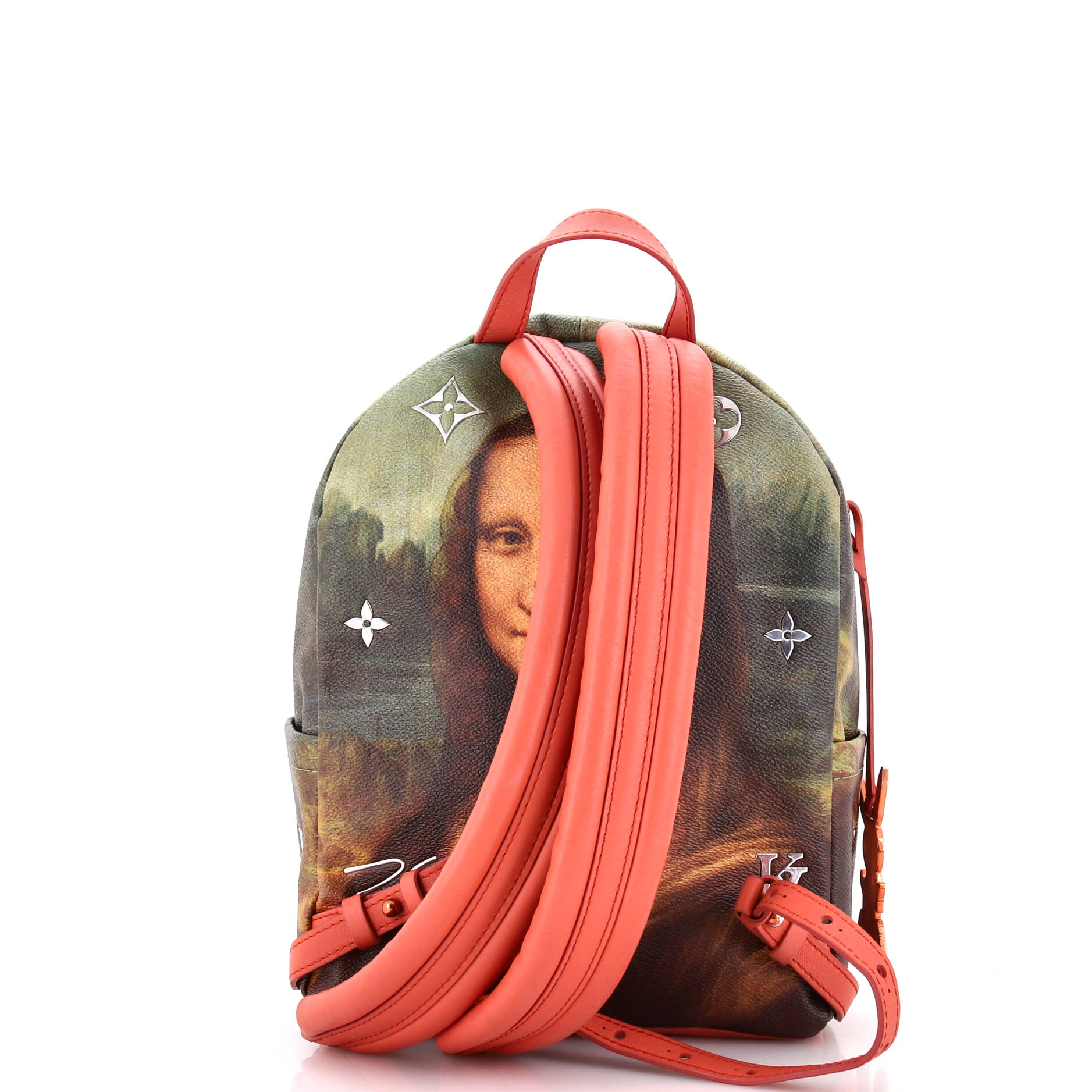 Louis Vuitton Palm Springs Backpack Limited Edition Jeff Koons Da Vinci Print Canvas PM