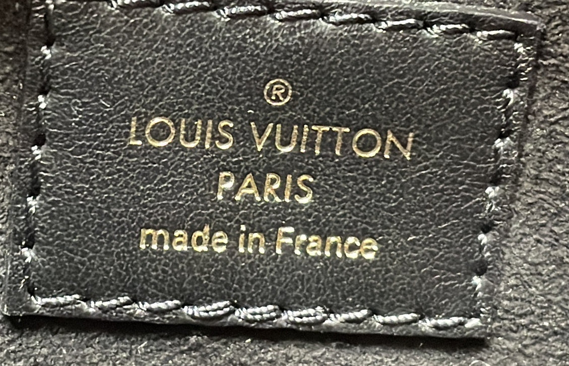 Louis Vuitton On My Side Tote Leather with Monogram Canvas PM
