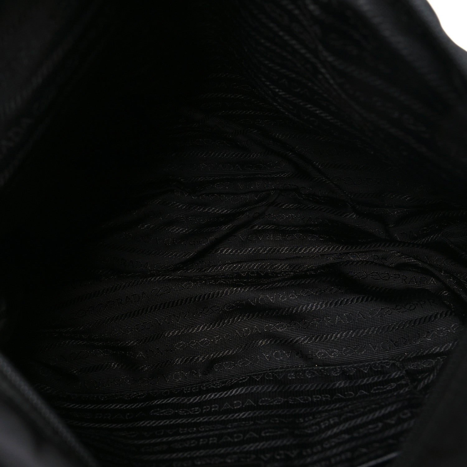 Tessuto Nylon Saffiano Double Buckle Messenger Shoulder Bag Black