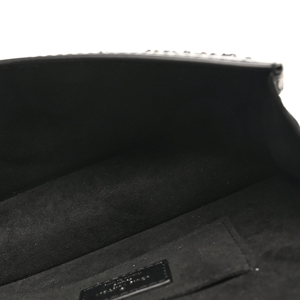 Tweed Sequin Dauphine Minaudiere Black