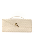Nappa Intrecciato Long Andiamo Top Handle Clutch Sea Salt