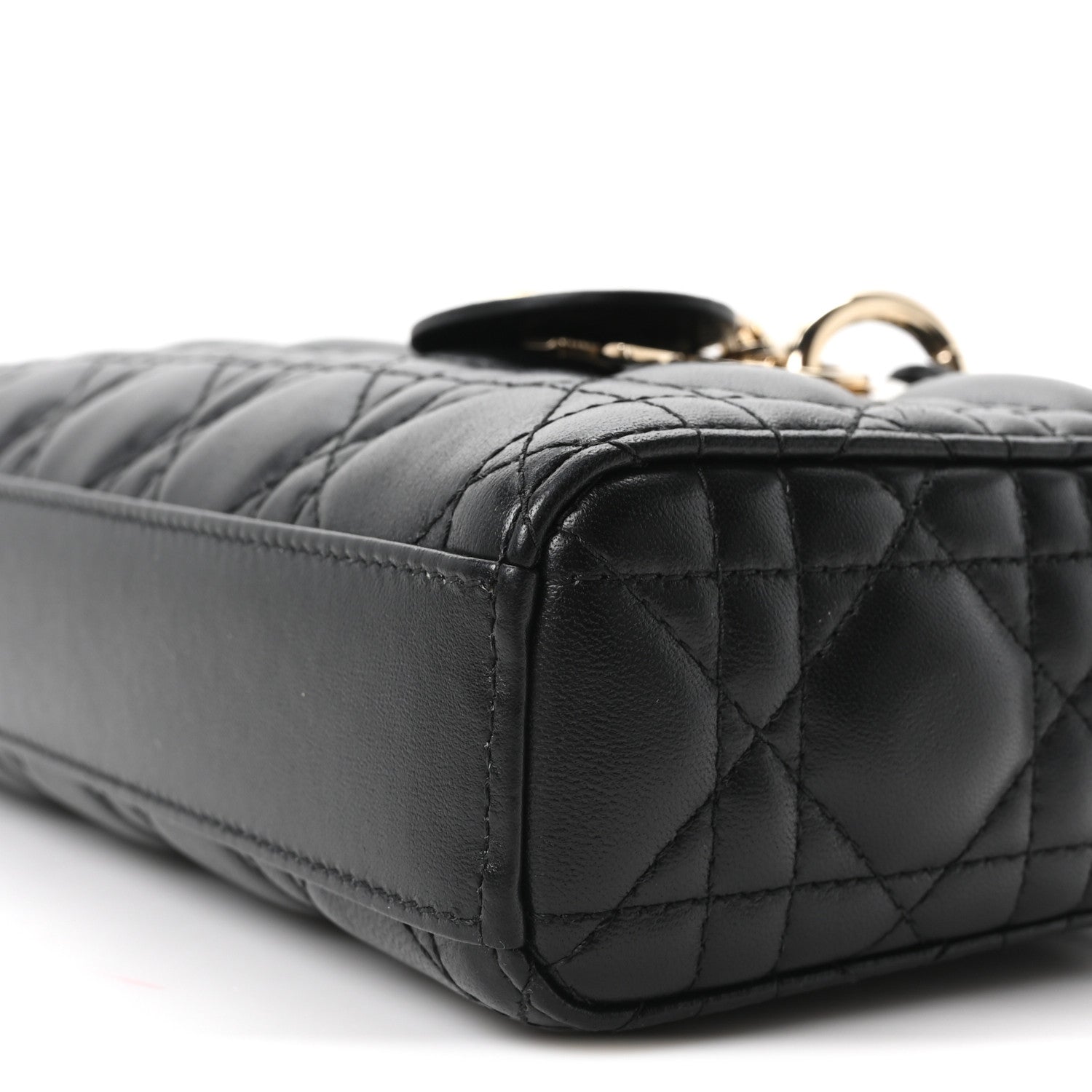 Lambskin Cannage Small Lady D-Joy Black