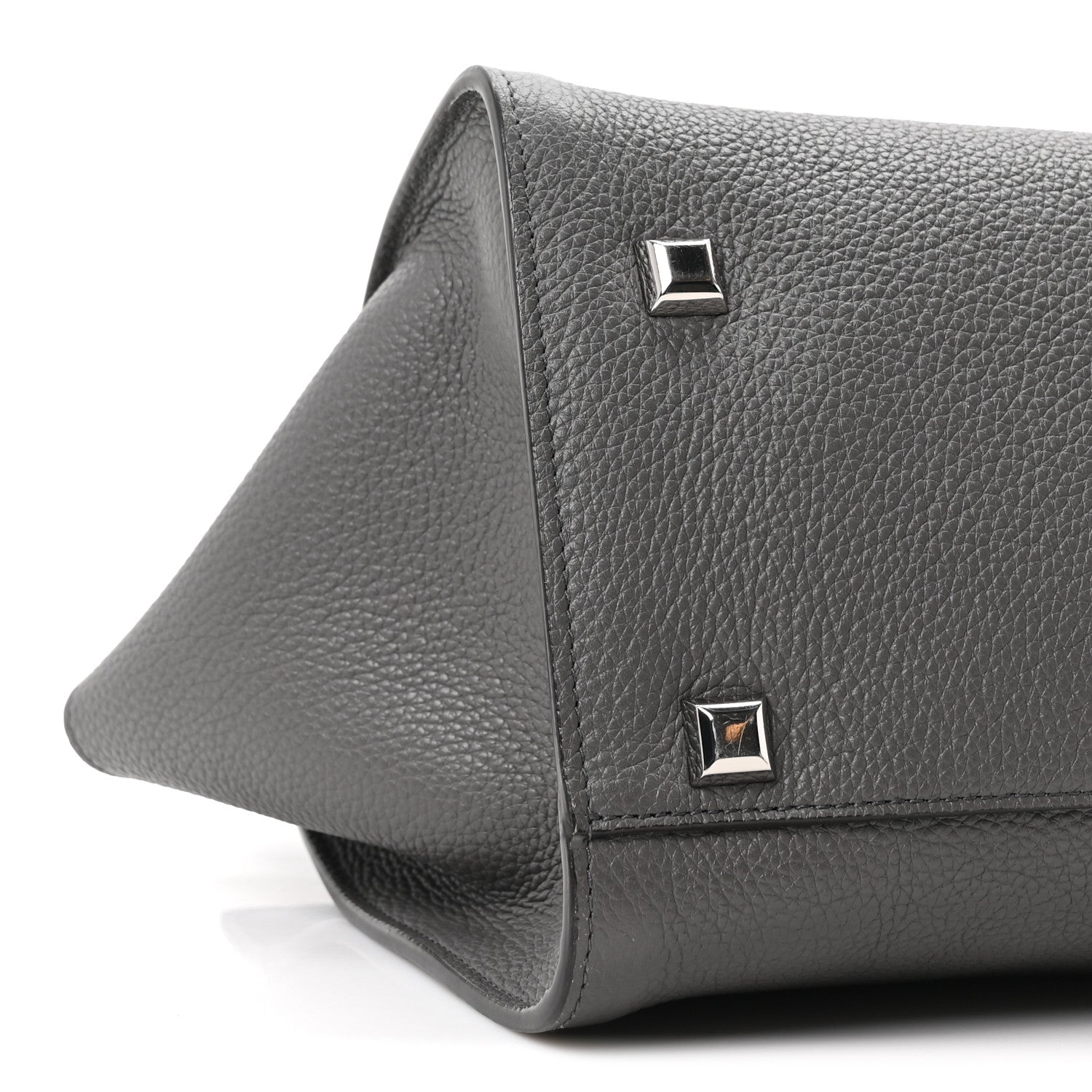 Calfskin Medium Studio Soft Bag Grey