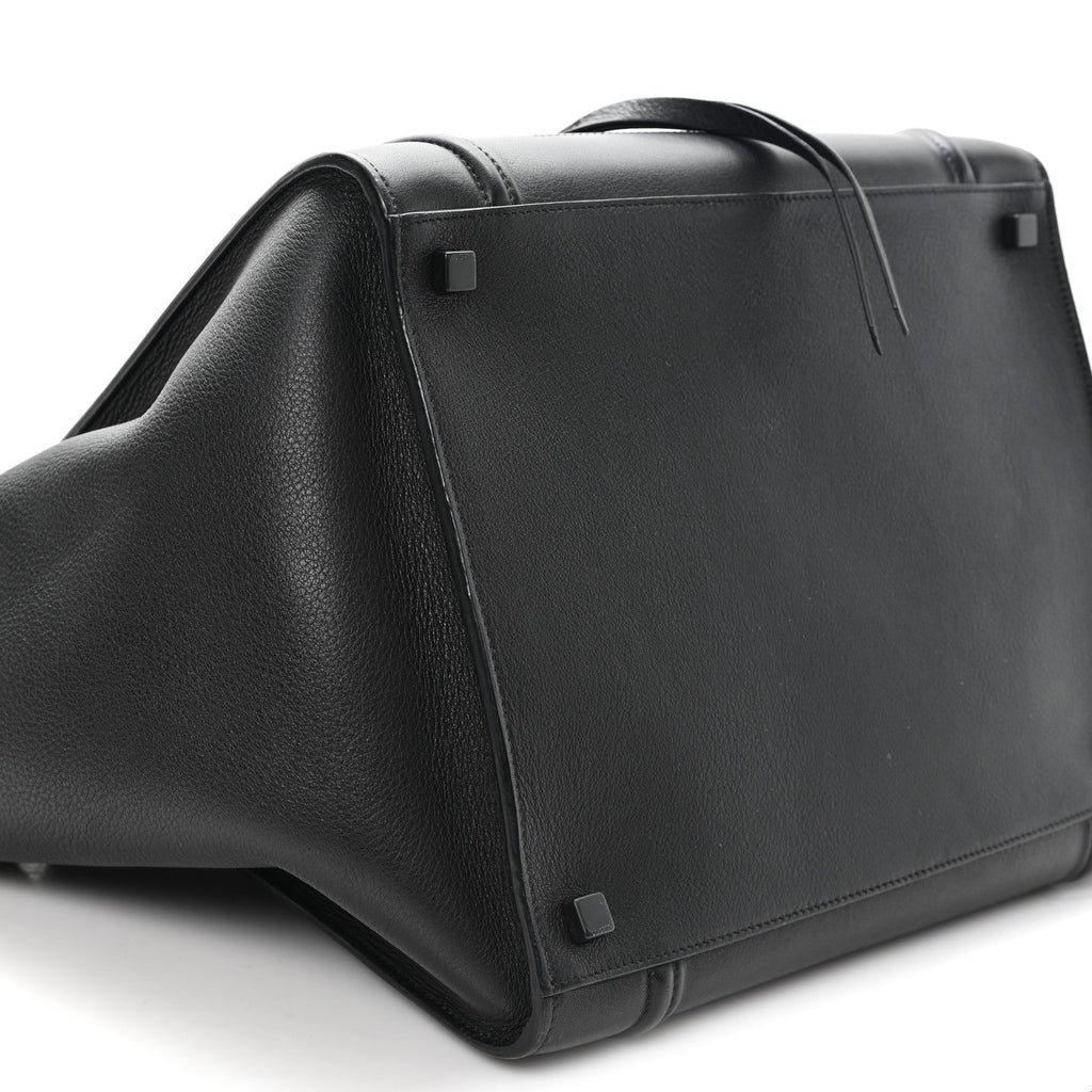 Grained Calfskin Medium Phantom Luggage Black