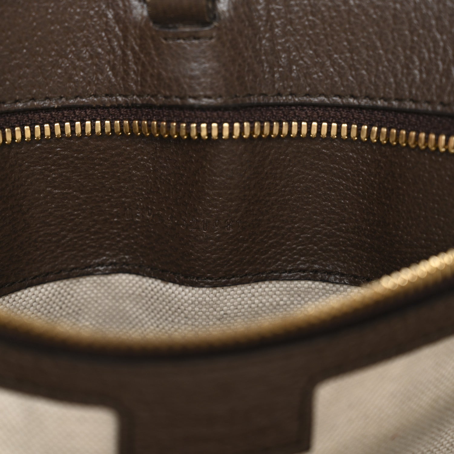 Monogram Jumbo GG Textured Dollar Calfskin Web Small Tote Bag Camel Ebony New Acero