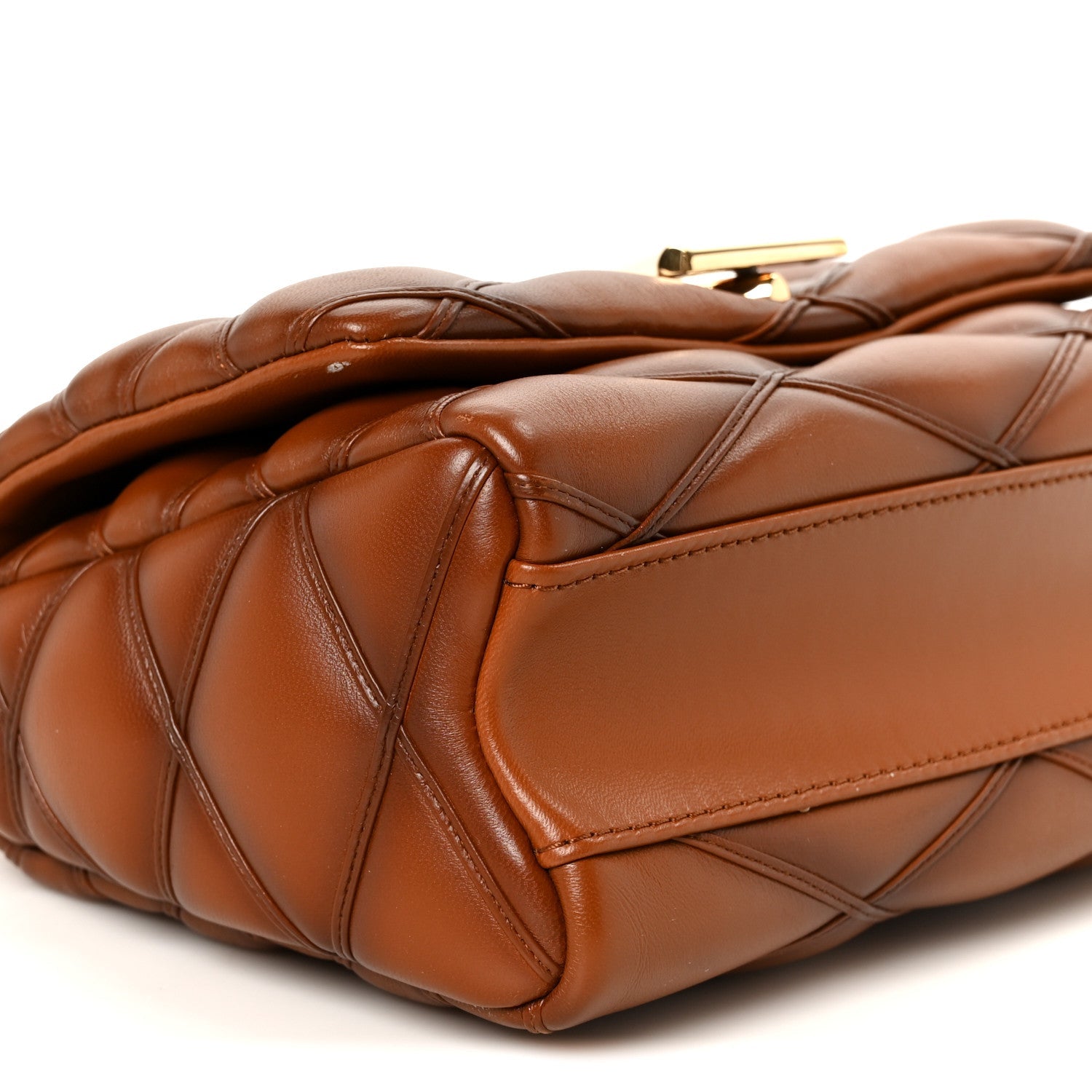Lambskin Malletage Top Handle GO-14 MM Tan