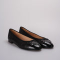 Chanel Ballet Flats in Black Leather Toe Size 40