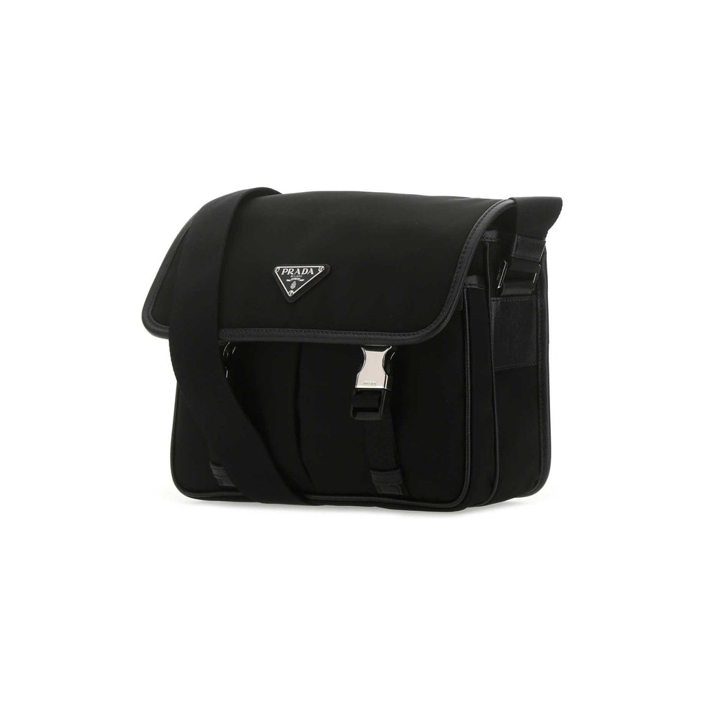 Re-Nylon and Saffiano leather shoulder bag