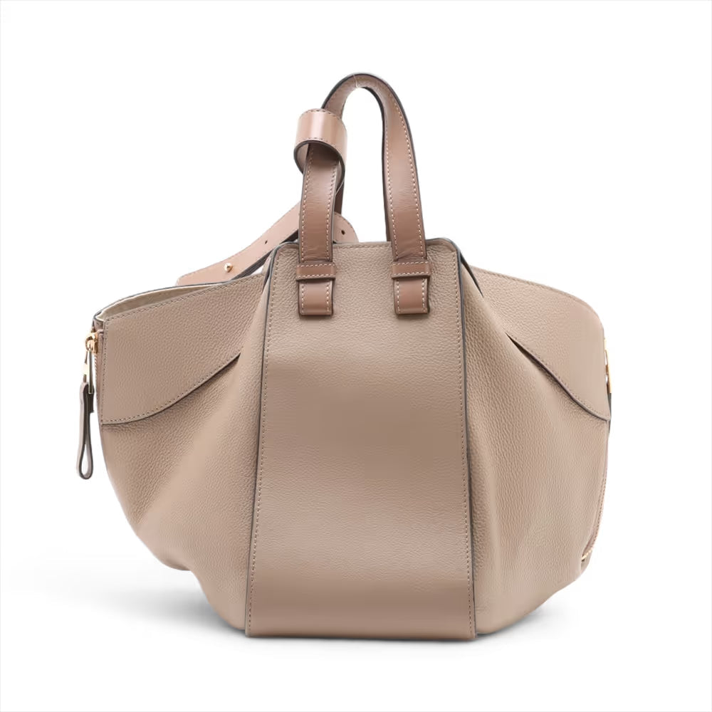 Loewe Hammock Medium Leather Two-Way Handbag Beige