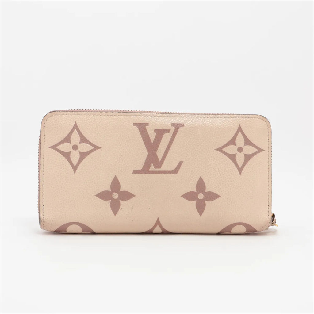 Louis Vuitton Monogram Bicolor Empreinte Zippy Wallet Creme x Bois de Rose