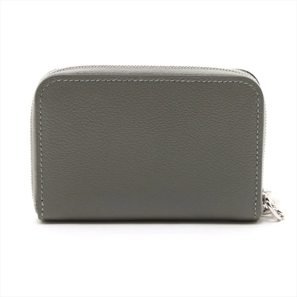Hermès Zip And Go Evercolor Coin Purse Gray
