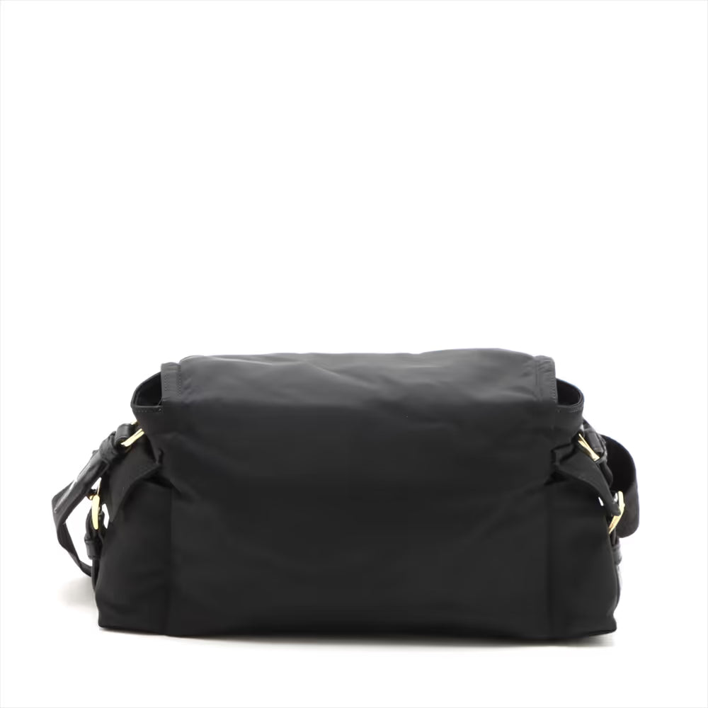 Prada Tessuto Explorer Medium Nylon Leather Two-Way Shoulder Bag Black