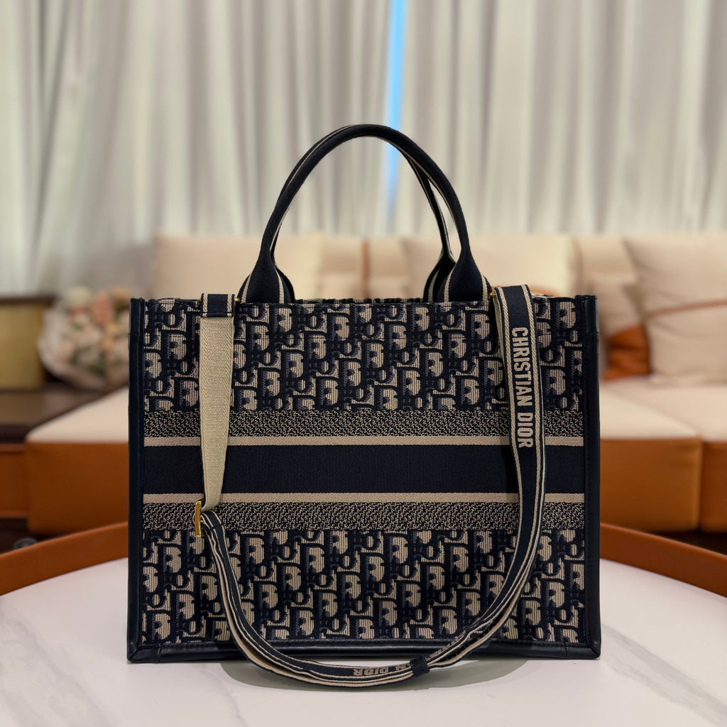 Dior Book Tote Oblique Medium Tote Bag with Strap