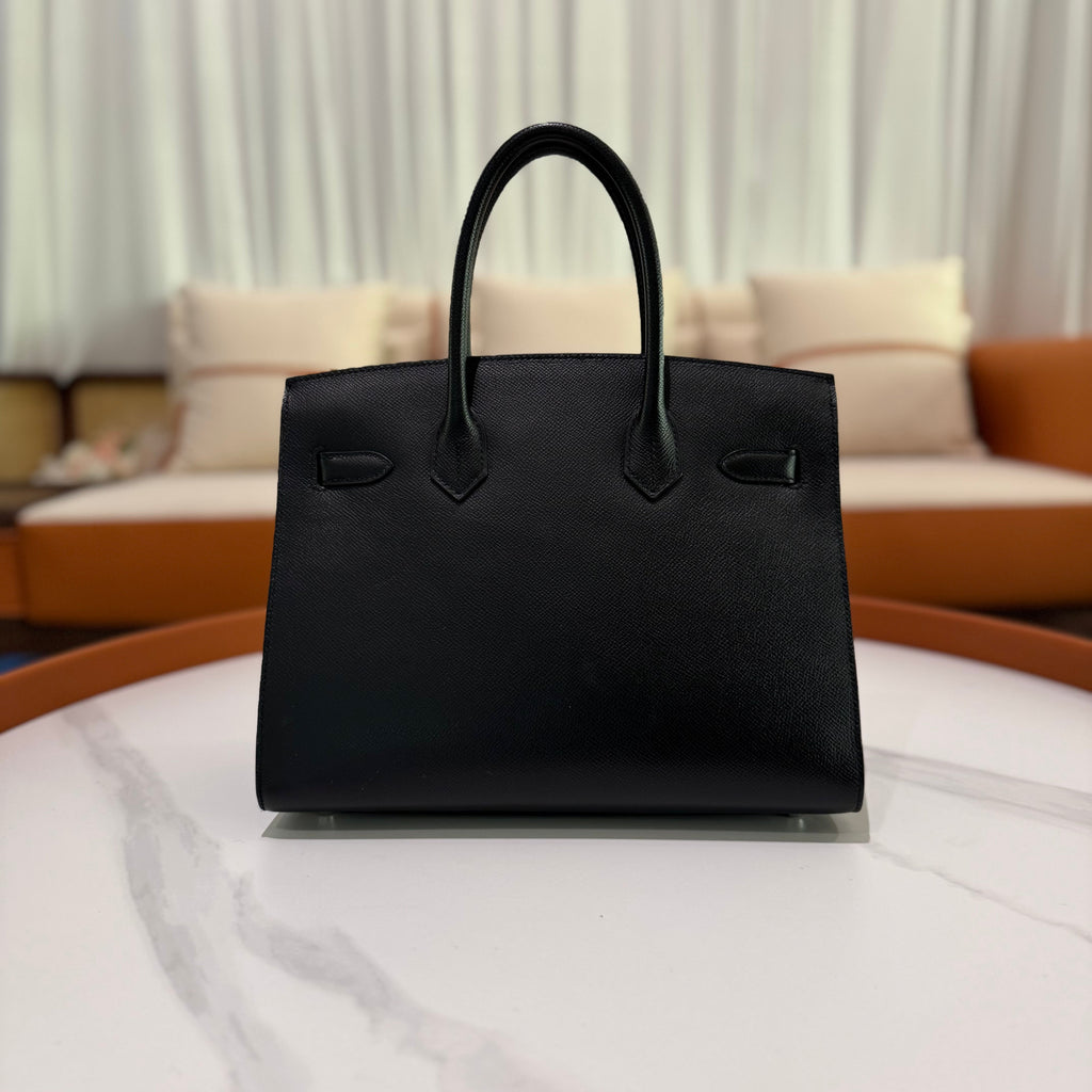 HERMÈS BIRKIN 30 BLACK WITH PALLADIUM HARDWARE STAMP Z