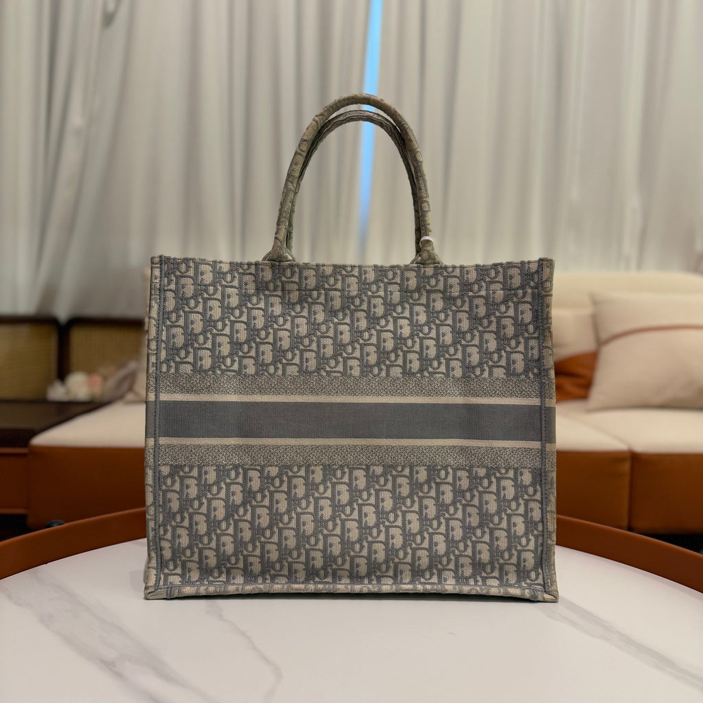 Dior Large Tote Bag Grey Tote