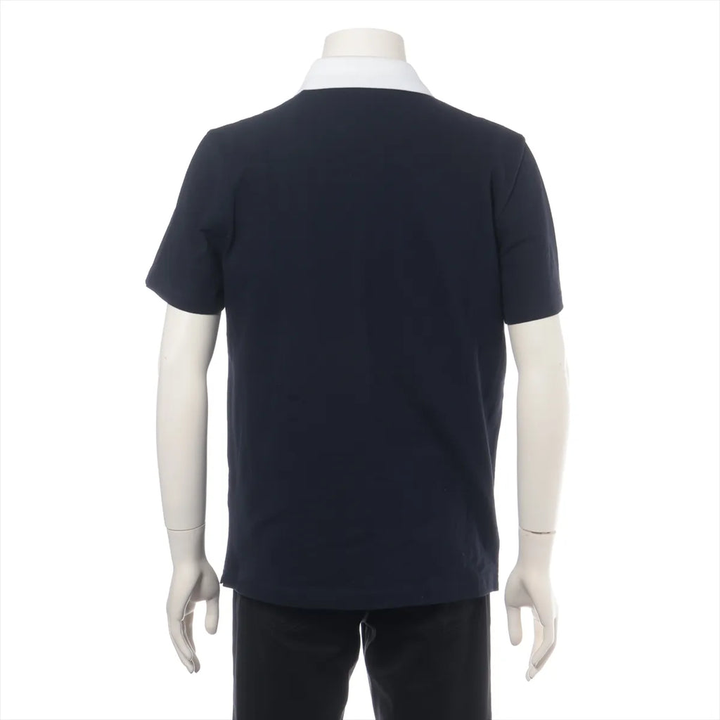 Fendi Cotton Polo Shirt Navy x White