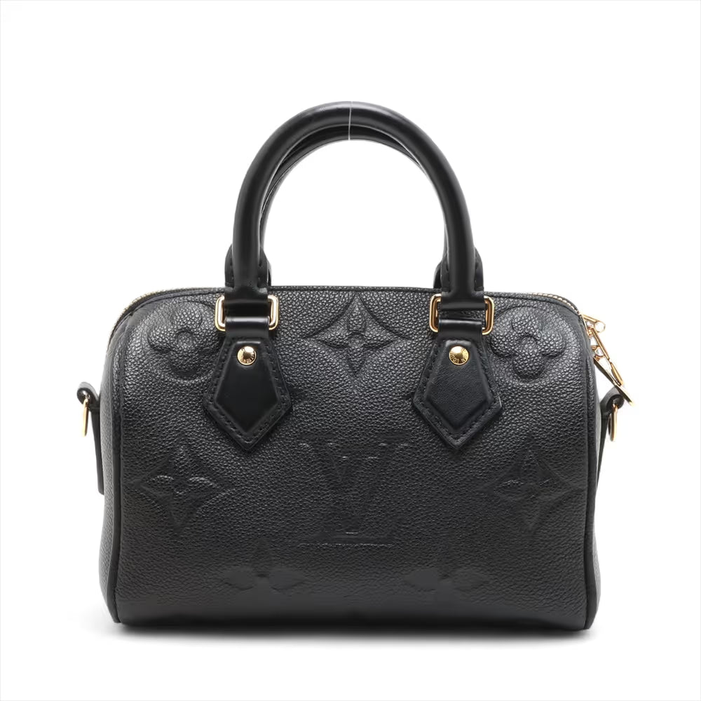 Louis Vuitton Monogram Empreinte Speedy Bandouliere 20 Black
