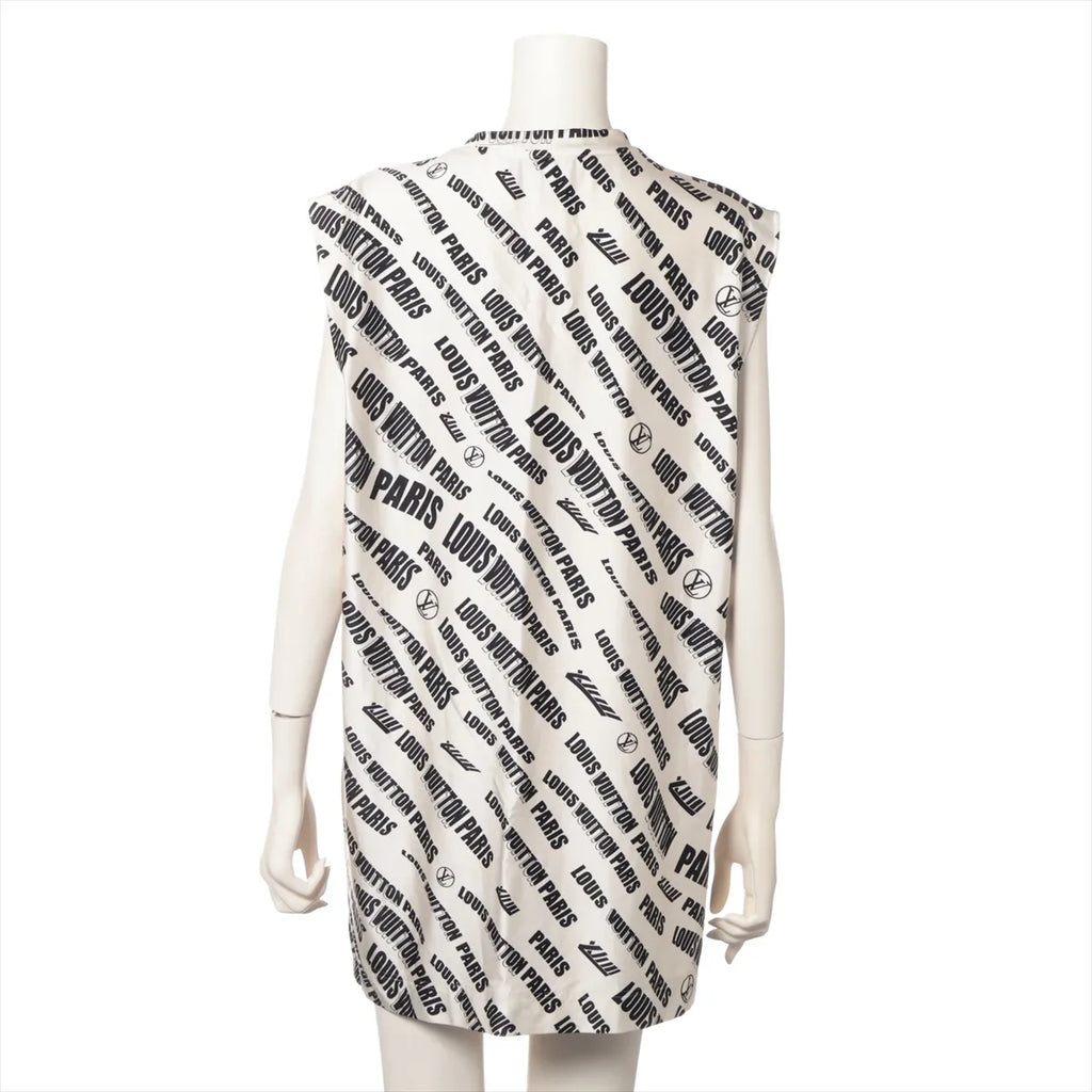 Louis Vuitton x Fornasetti Printed Rayon Sleeveless Mini Dress Black x White