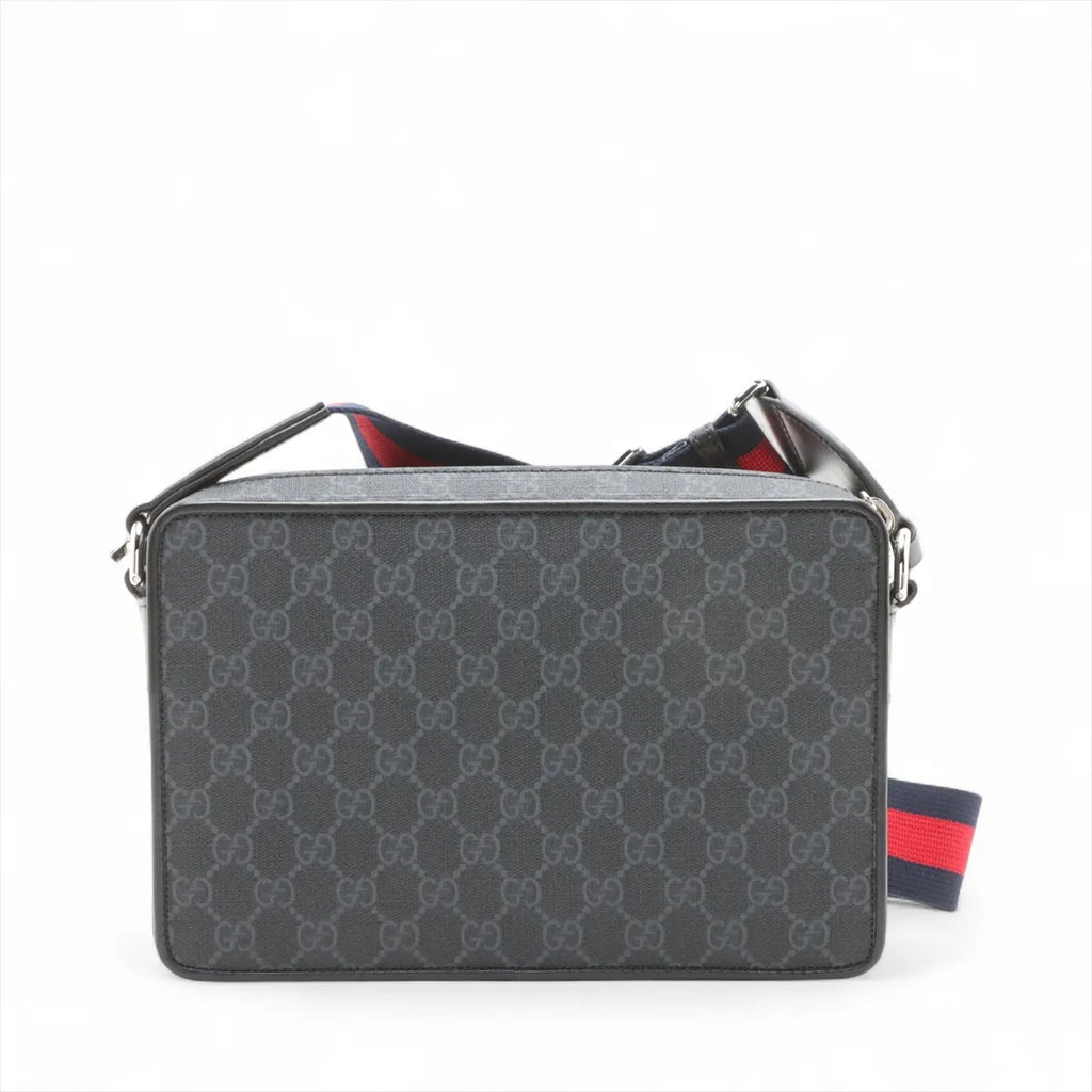 Gucci GG Supreme Leather Shoulder Bag Black