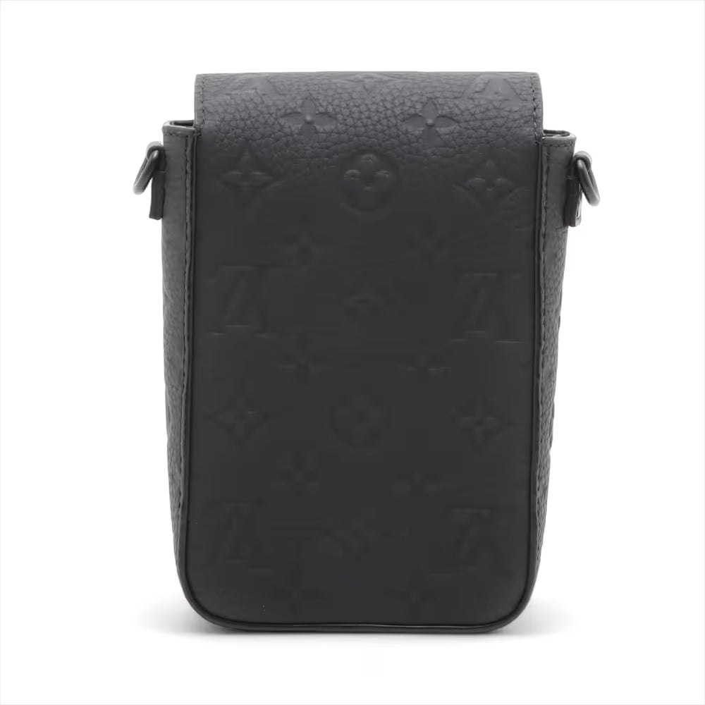 Louis Vuitton Taurillon Monogram S-Lock Vertical Wearable Wallet Black