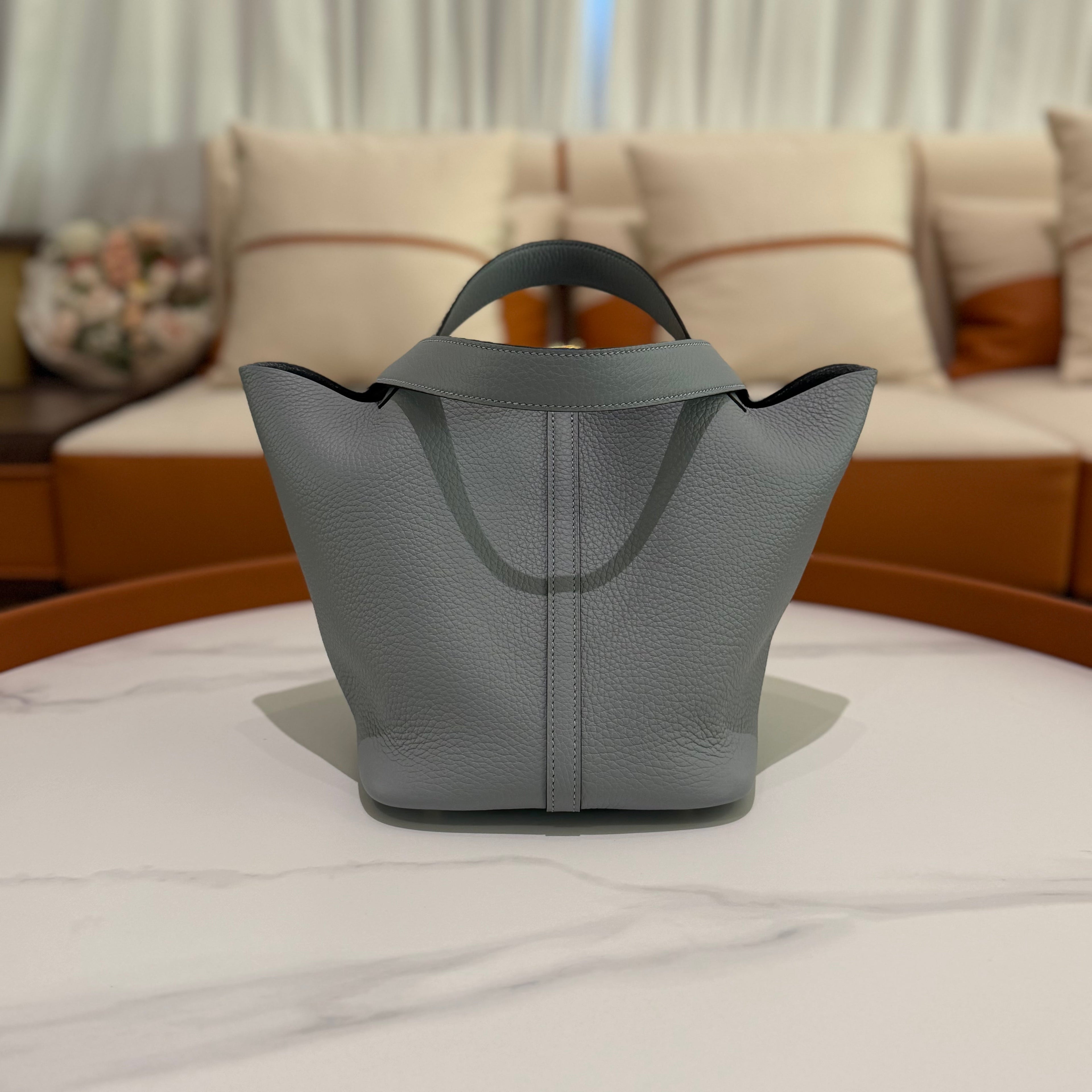 Hermes Picotin 22 Muette Grey with Gold Hardware (K Stamp)