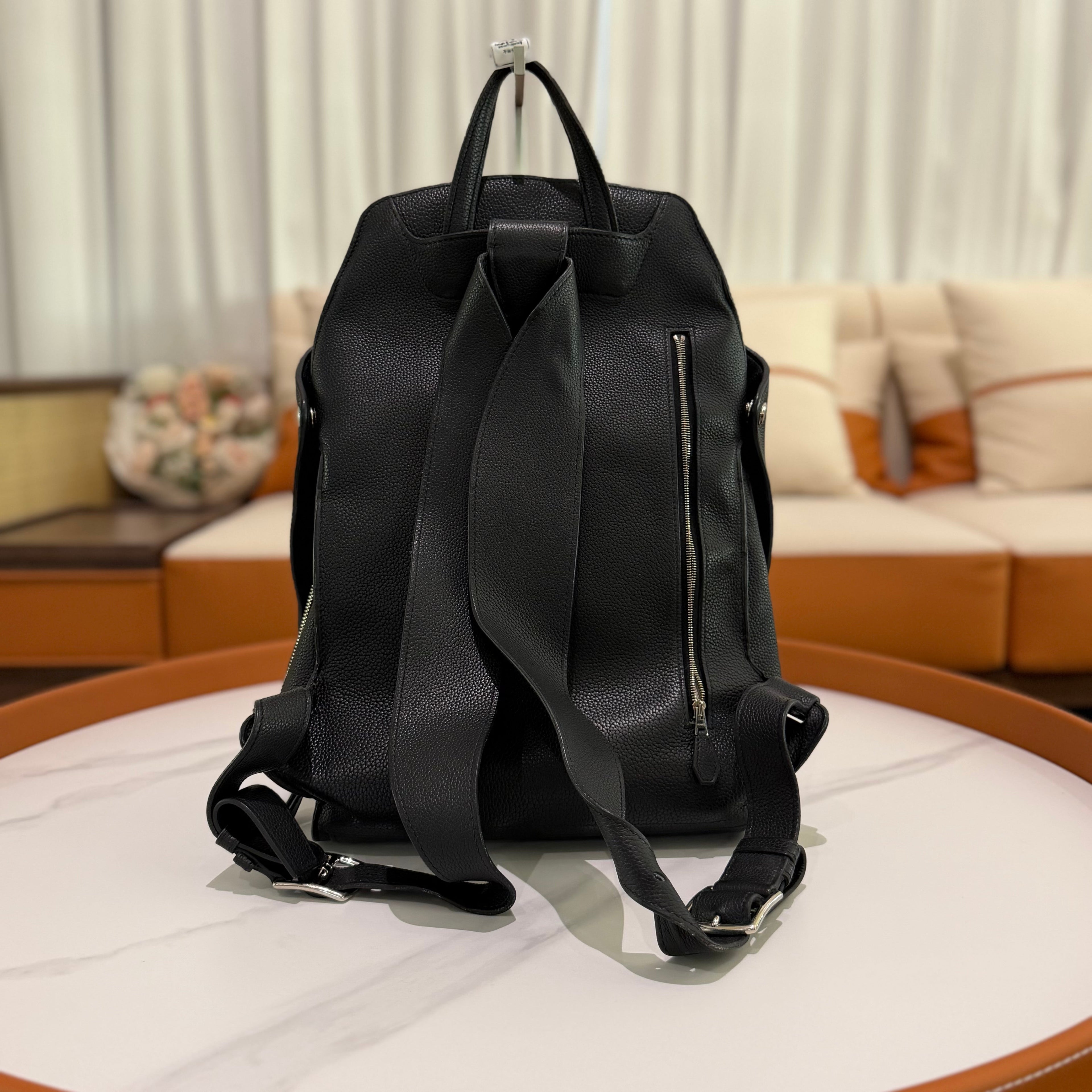 HERMÈS CITYBACK BLACK WITH SILVER HARDWARE BACKPACK