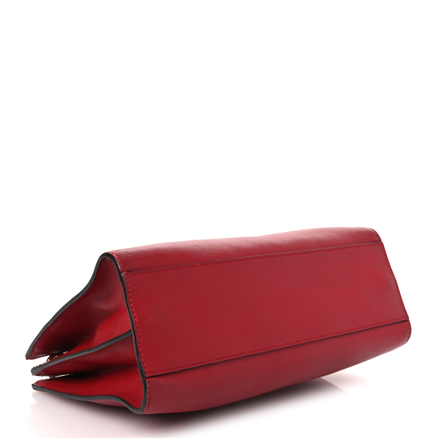 Nappa Bamboo Web Small Nymphaea Top Handle Bag Hibiscus Red