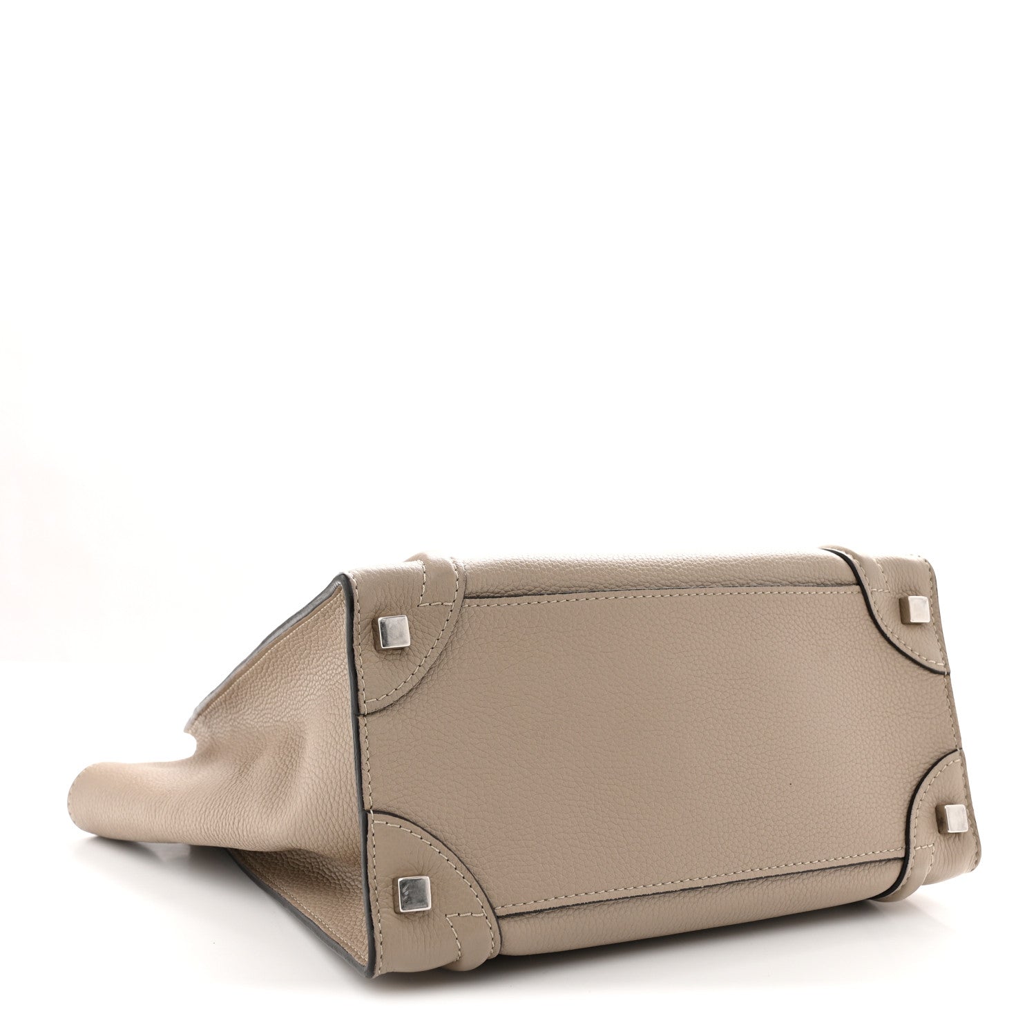 Drummed Calfskin Micro Luggage  Dune