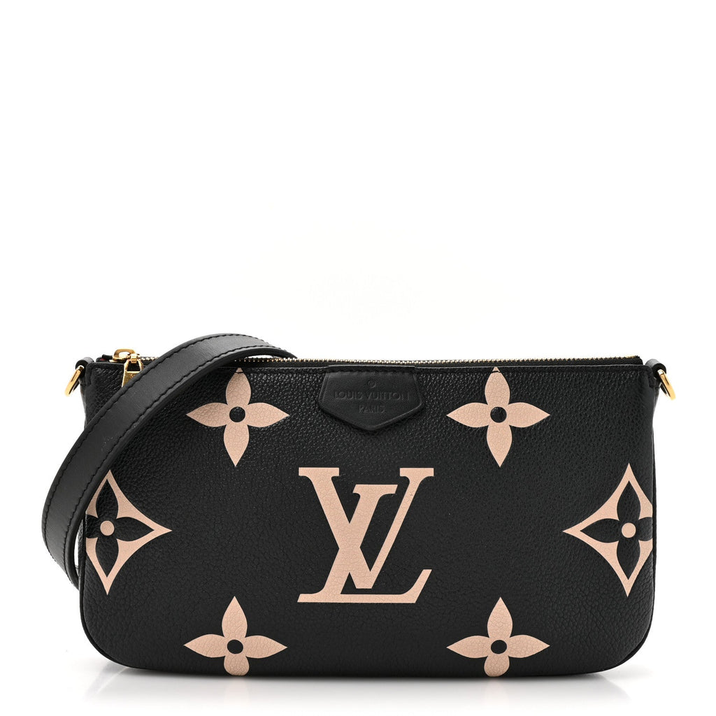 Empreinte Monogram Giant Multi Pochette Accessories Large Pochette Black Beige