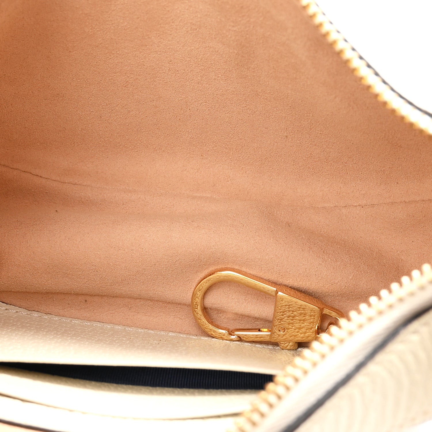 GG Supreme Monogram Textured Dollar Calfskin Web Mini Ophidia Half Moon Hobo Beige Ebony Mystic White