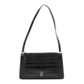 Calfskin Alligator Embossed Mini TB Shoulder Bag Black