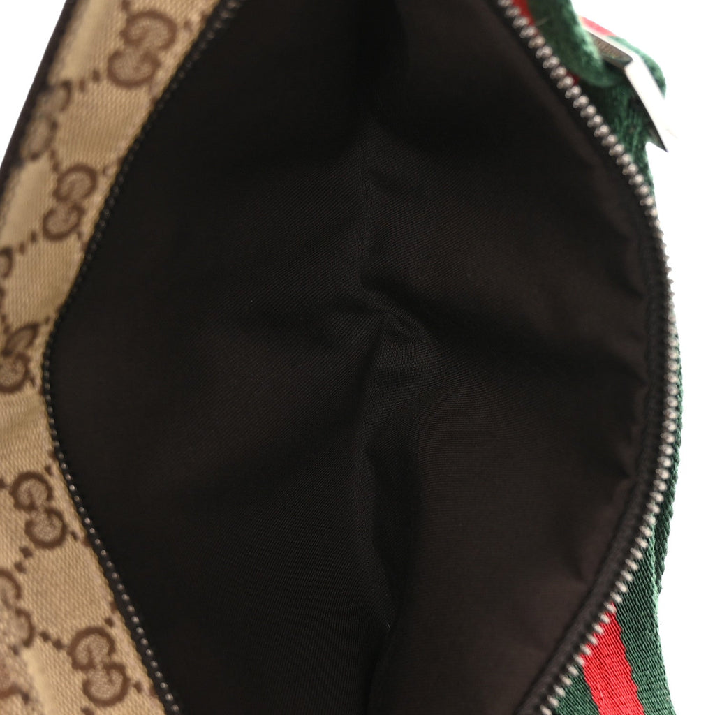Monogram Web Belt Bag Dark Brown