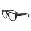 Victoria Beckham Eyeglasses Rectangle Full Rim, Striped Grey Frame and Clear Demo Lenses Lens VB2674036