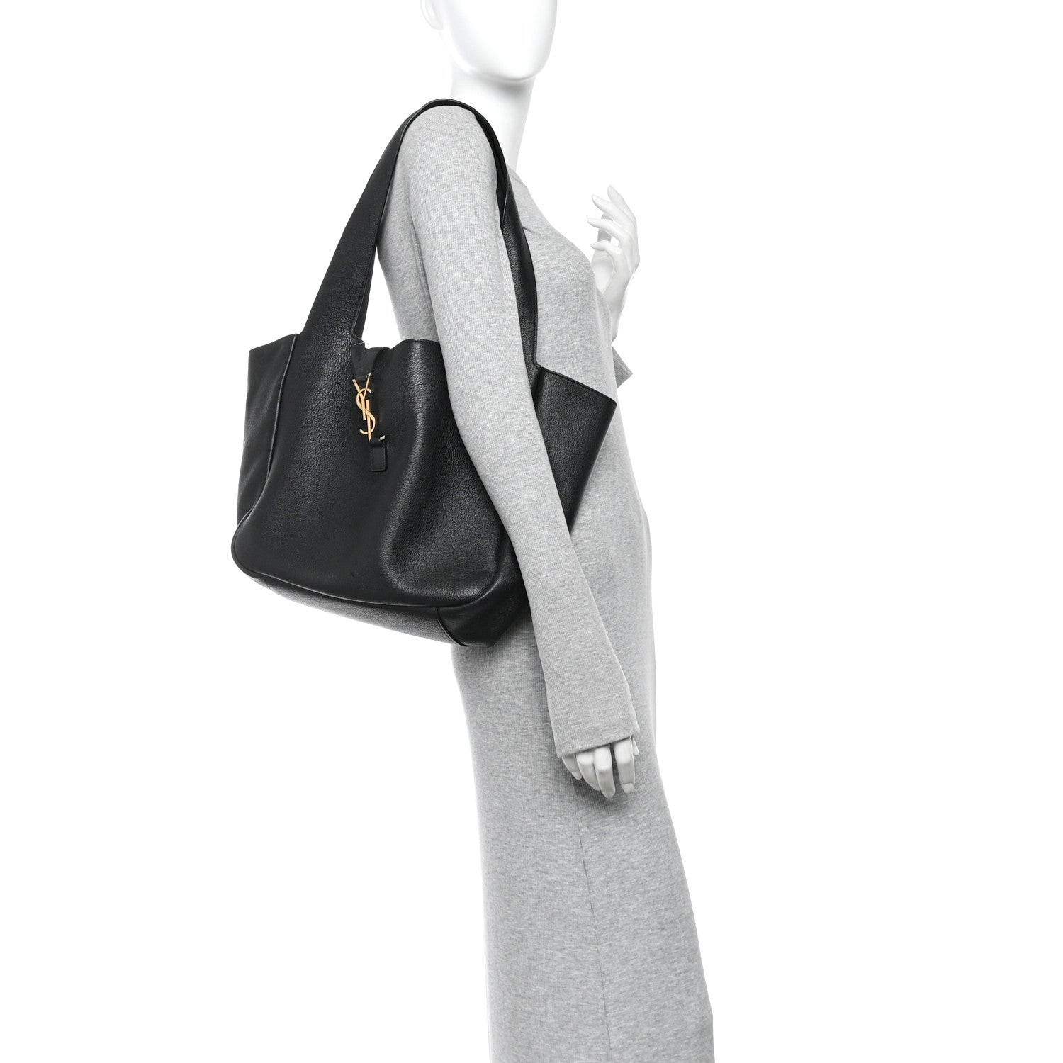 Grained Deerskin Bea Tote Black