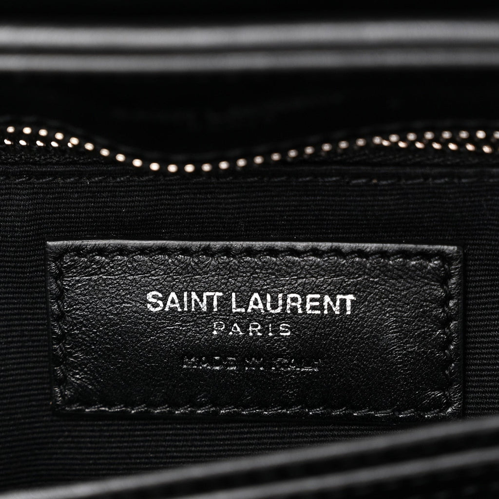 Calfskin Y Quilted Monogram Toy Loulou Crossbody Bag Black