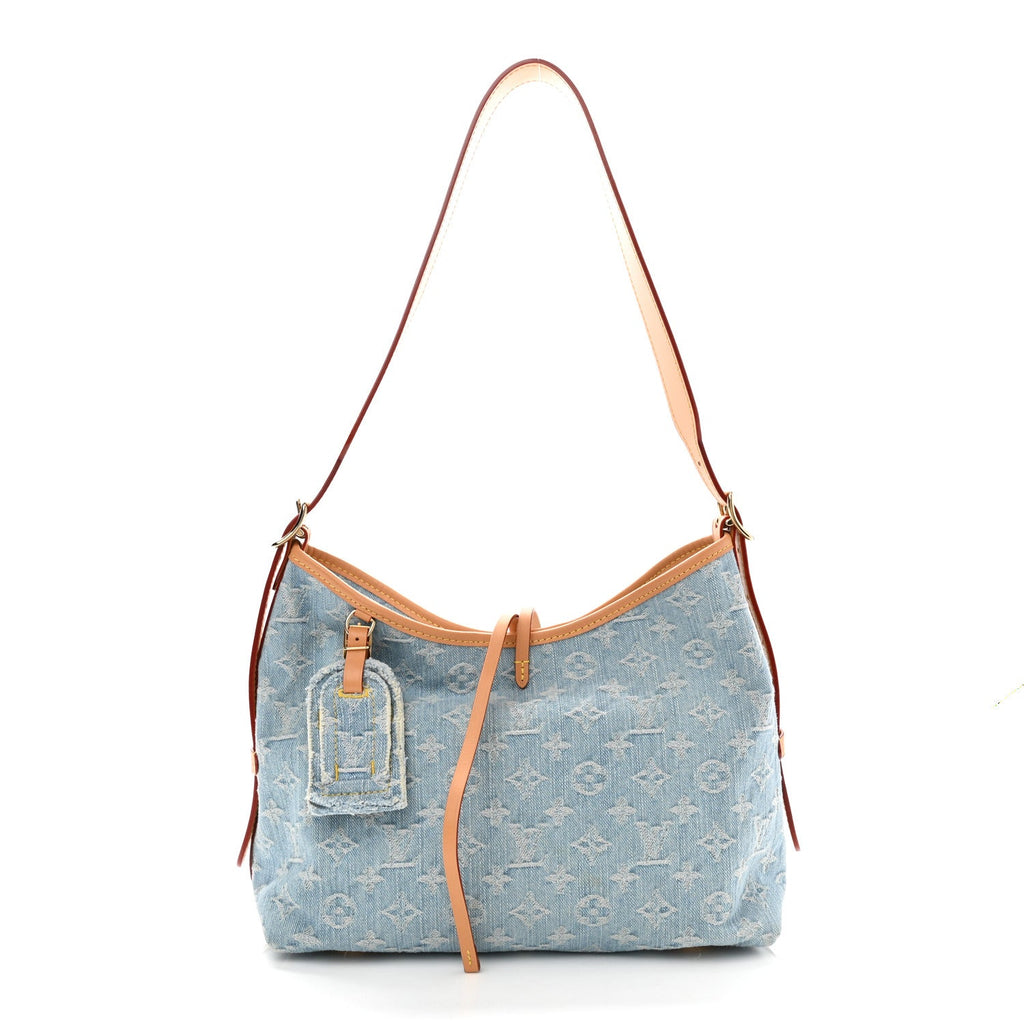 Monogram Denim CarryAll PM Sky Blue