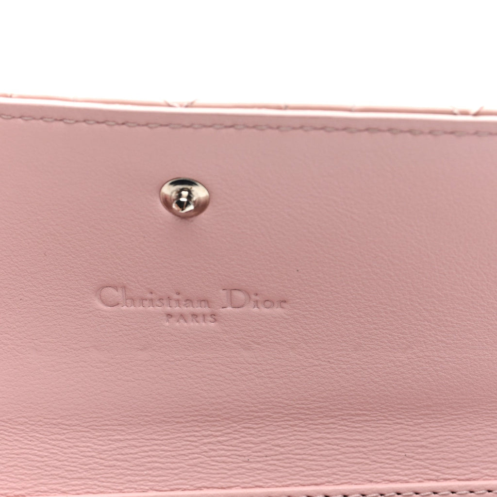 Patent Cannage Lady Dior Rendezvous Wallet On Chain Rose
