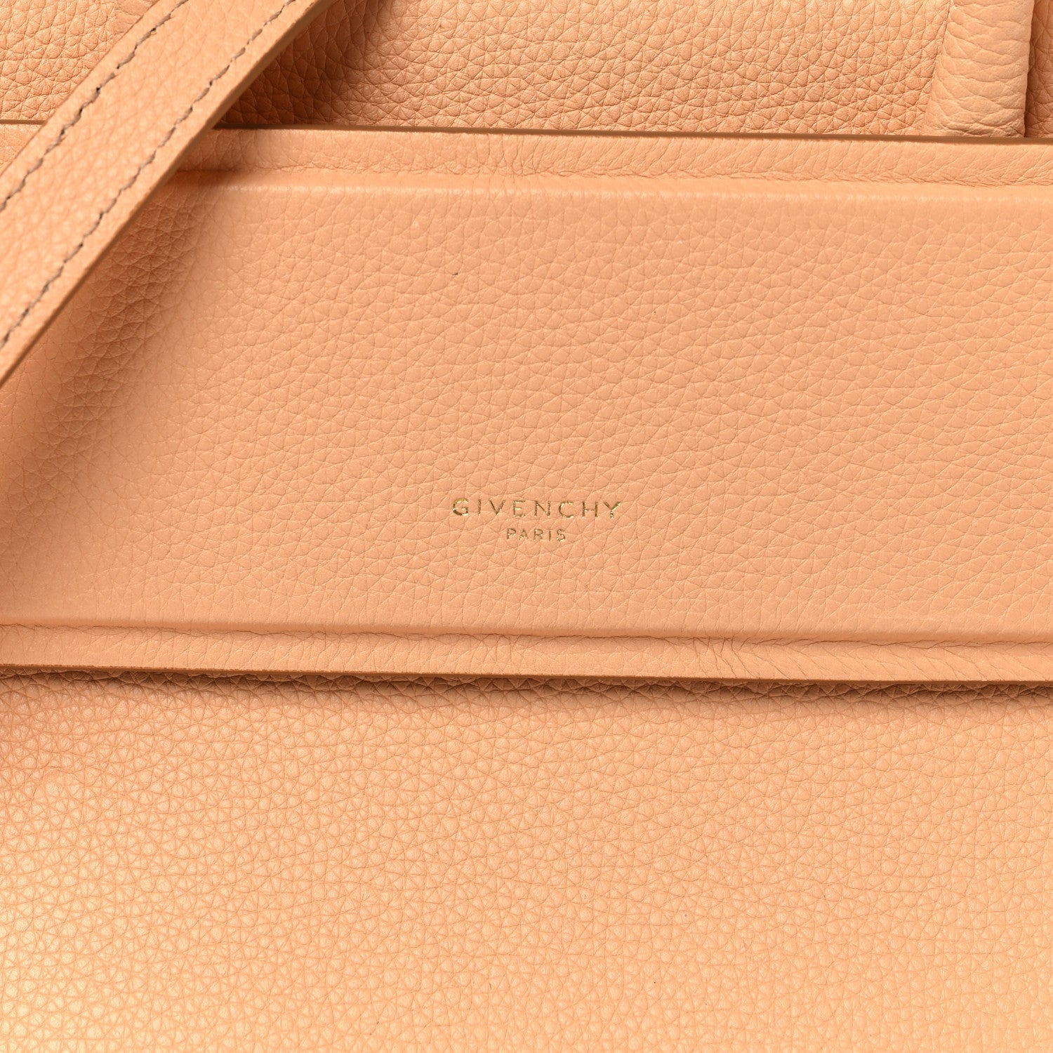 Grained Calfskin Mini Horizon Satchel Beige