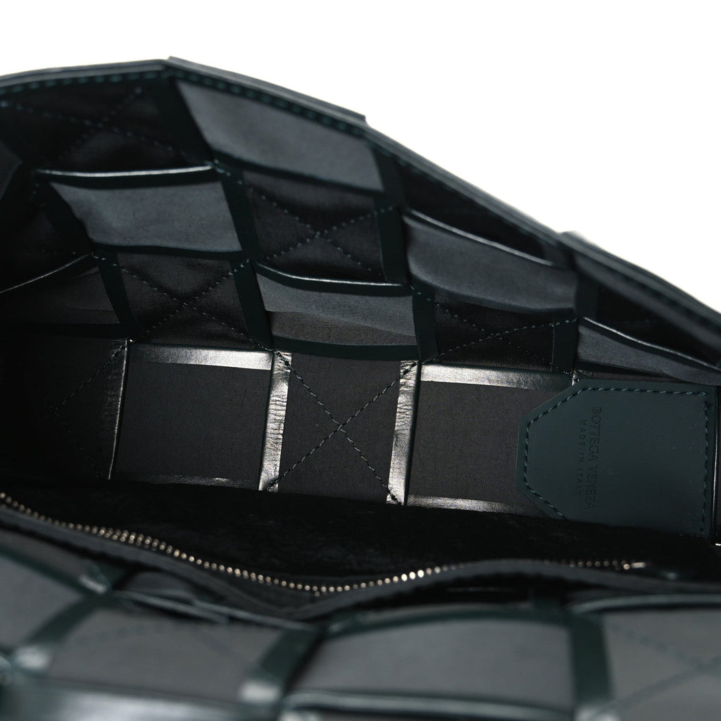 Paper Calfskin Maxi Intreccio Cassette Crossbody Bag Inkwell