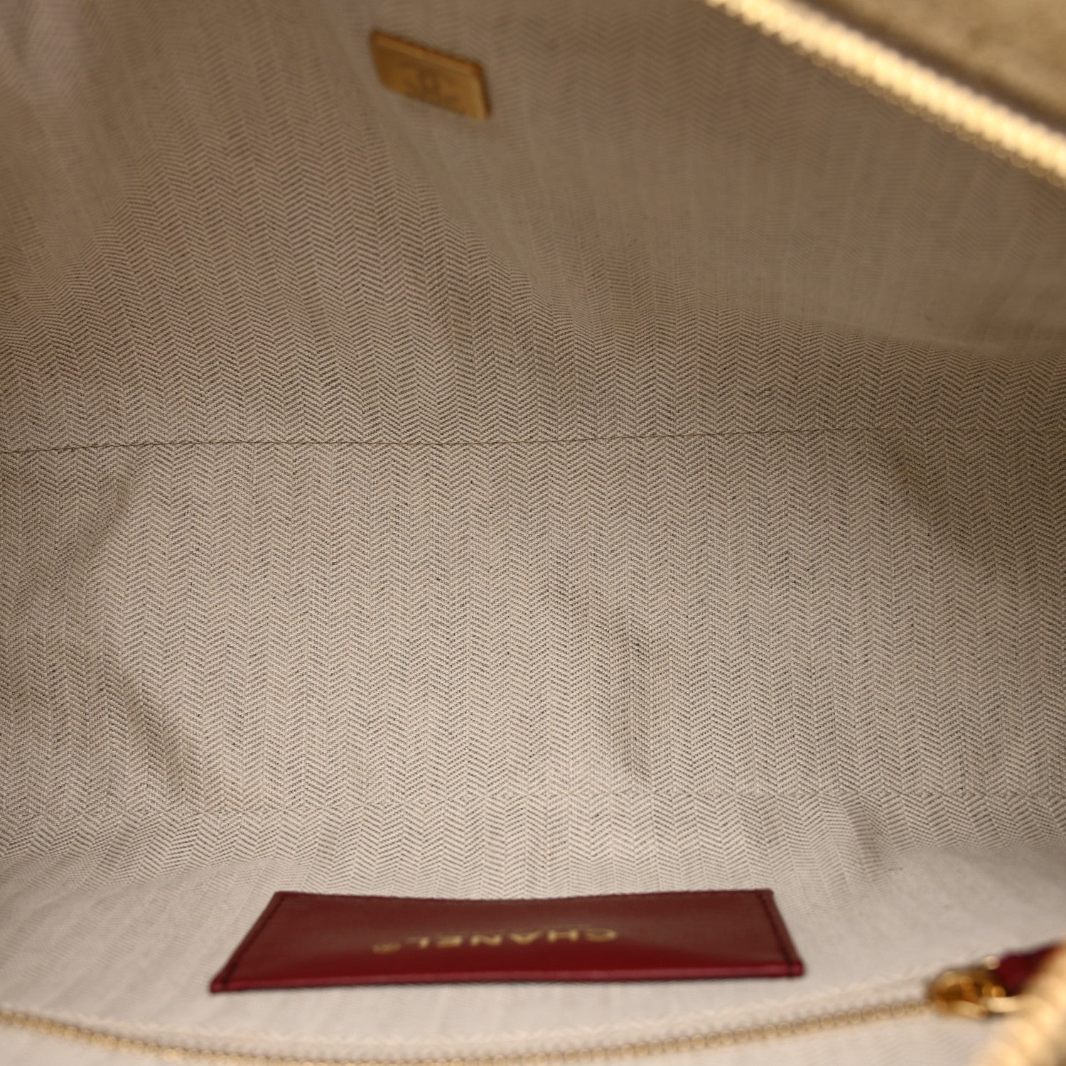 Suede Quilted Camerissimo Case Dark Beige